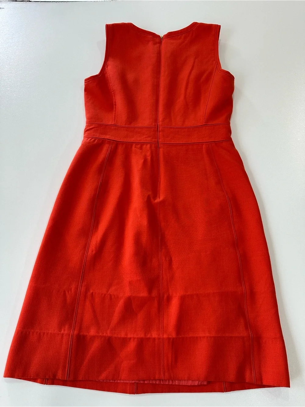 TORY BURCH  Mariel Sleeveless Marmalade Color  Dress Size 10 Wool Blend